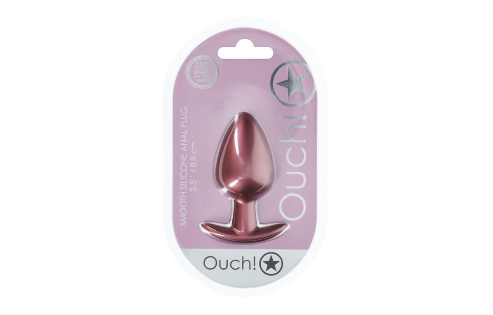 Smooth Silicone Anal Plug Large 4 cm – Rose Gold & Comfort