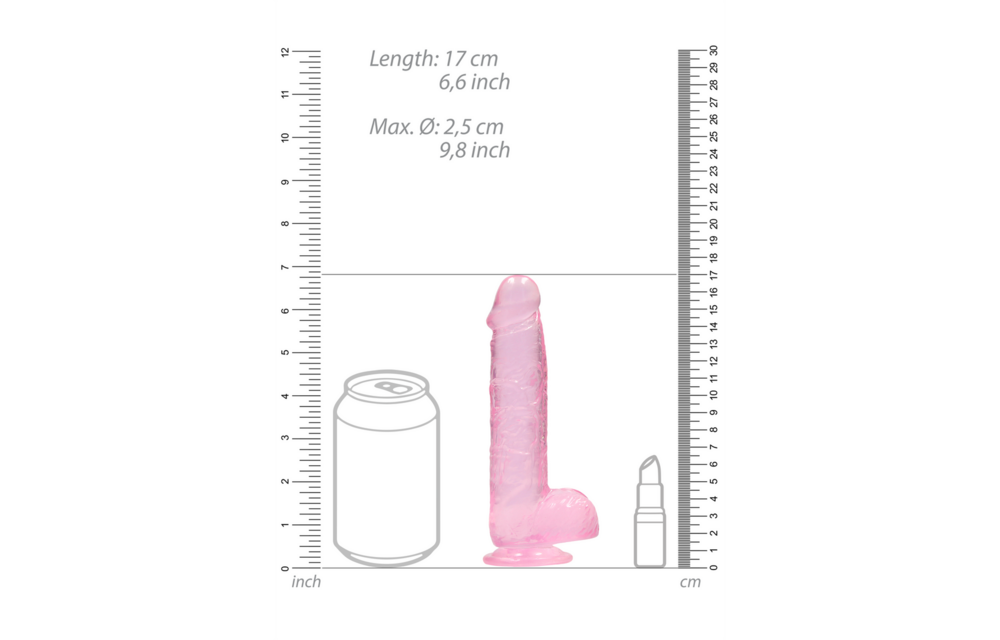 Realistischer Dildo mit Balls - 6 / 15 cm