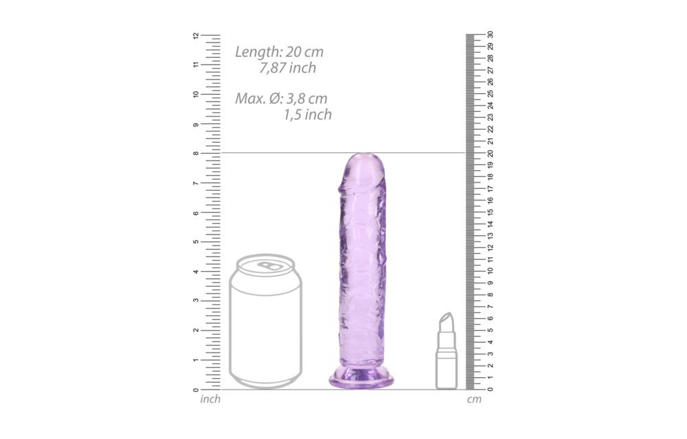Rechtdoor Realistische Dildo 5,5 cm Zuignap | Crystal Clear