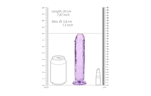 Rechtdoor Realistische Dildo 5,5 cm Zuignap | Crystal Clear