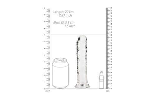 Gerader realistischer Dildo mit Saugnapf - 7'' / 18