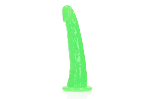 Slanke Realistische Dildo met Zuignap - Glow in the Dark - 6'' / 15,5 cm
