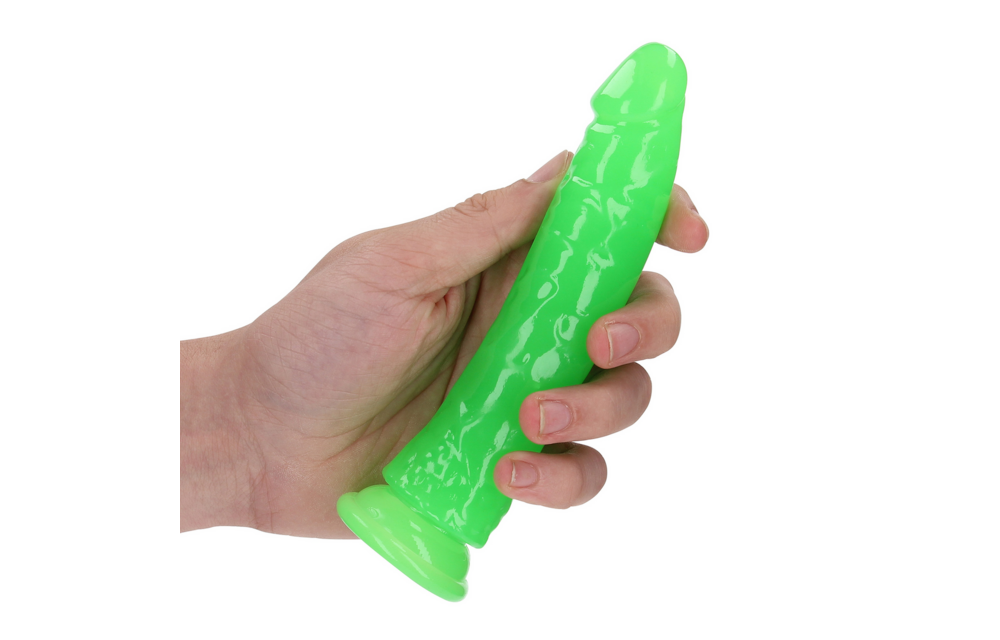 Slim Realistic Dildo 15.5 x 4.7 cm Suction Cup Glow Dark