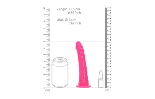 Slim Realistic Dildo 15.5x4.7 cm Suction Cup Glow Dark
