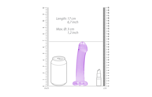 Nicht-realistischer Dildo Saugnapf 17 cm | Kristallklares Vergnügen