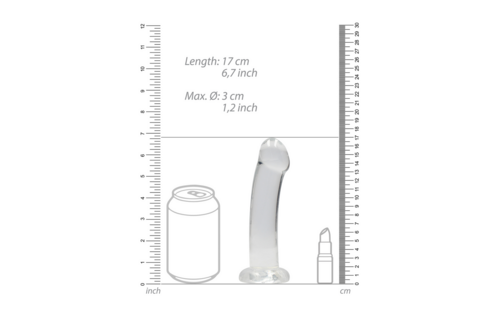Nicht-realistischer Dildo mit Saugnapf, transparent – 17 cm | RealRock
