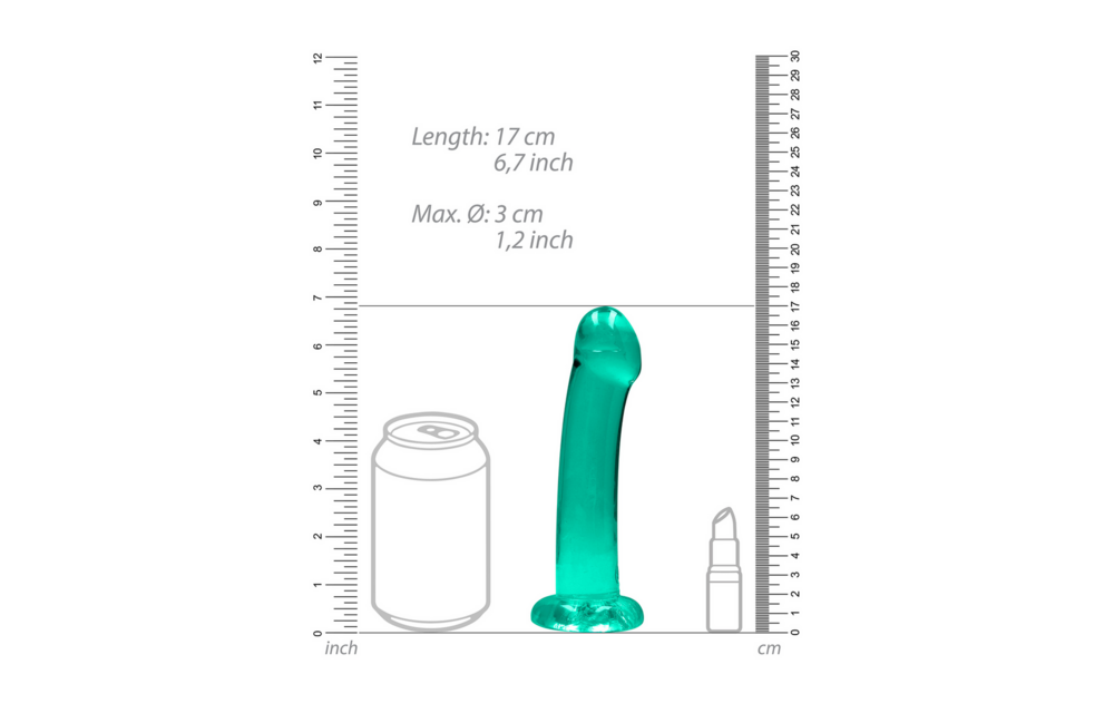 Non-Realistic Dildo With Suction Cup 17 cm - Crystal Clear Pleasure