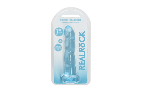 Nicht-realistischer Dildo mit Saugnapf 18 cm | RealRock Blau