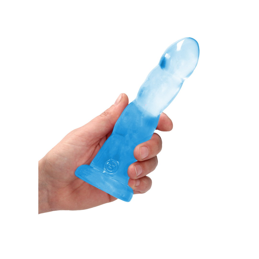 Niet-Realistische Dildo Zuignap 18 cm | RealRock Blauw