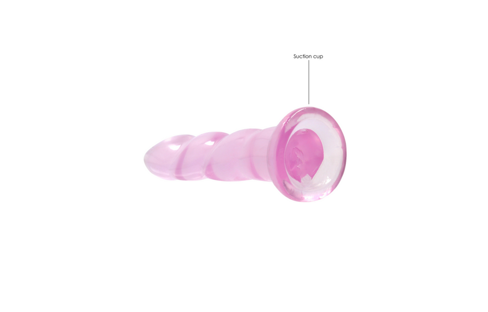 Non-Realistic Suction Cup Dildo 18 cm | RealRock Crystal Clear