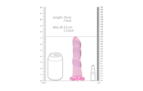 Non-Realistic Suction Cup Dildo 18 cm | RealRock Crystal Clear