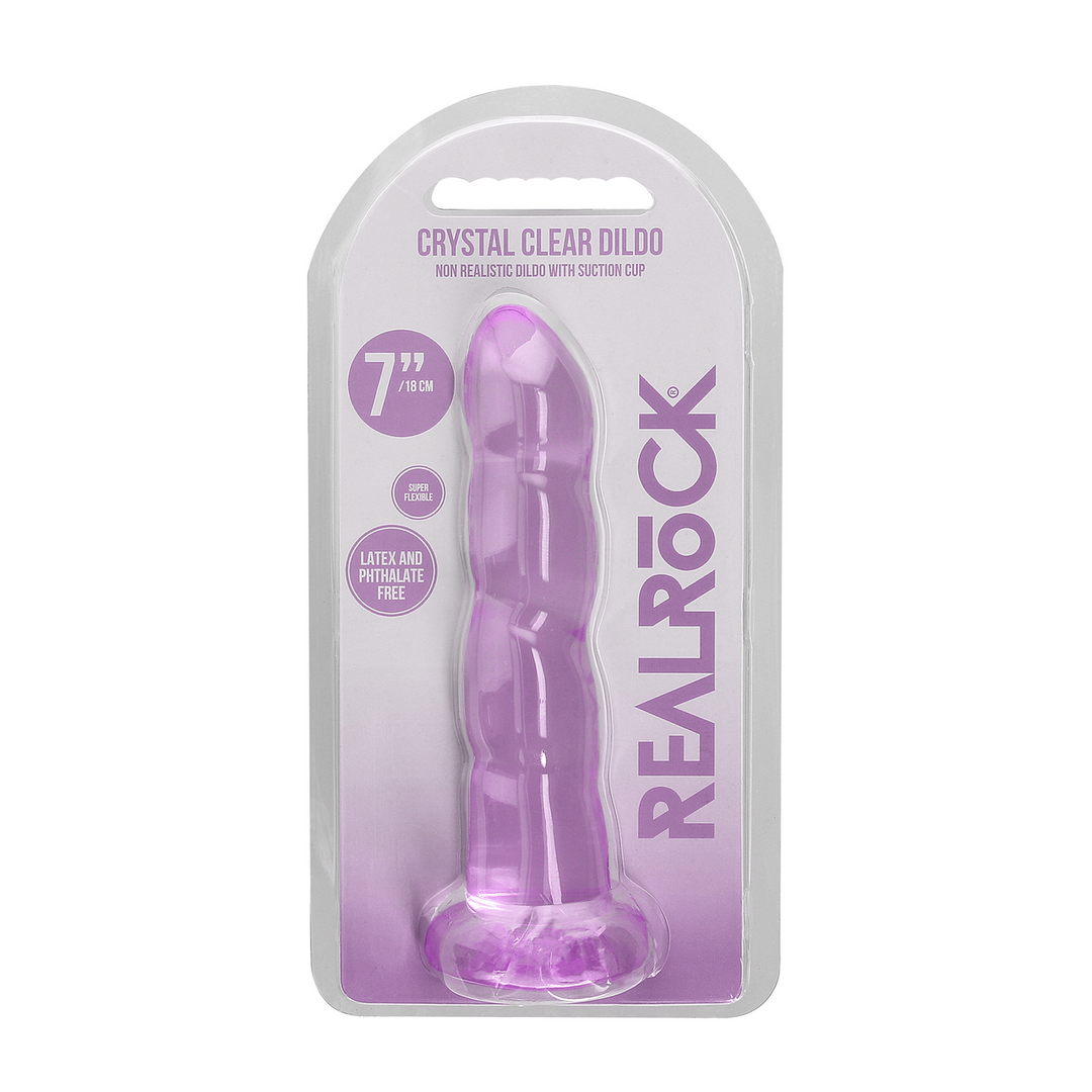 Nicht-realistischer Dildo 18 cm mit Saugnapf – Crystal Clear