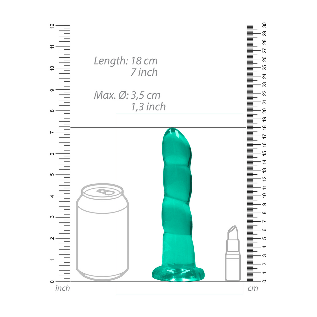 Non-Realistic Dildo with Suction Cup 18 cm | Crystal Clear Pleasure