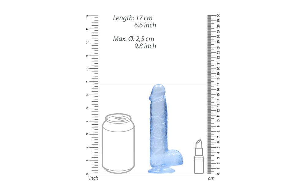 Realistische Dildo Met Ballen 17 cm - RealRock by Shots