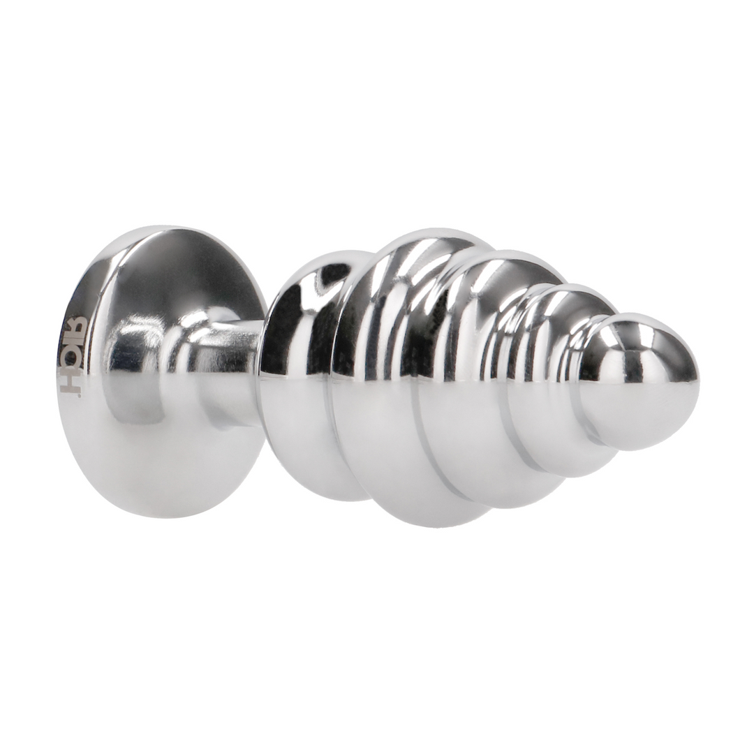 Geriffelter Diamantplug 7,3 cm Silber – Stilvoll & Luxuriös