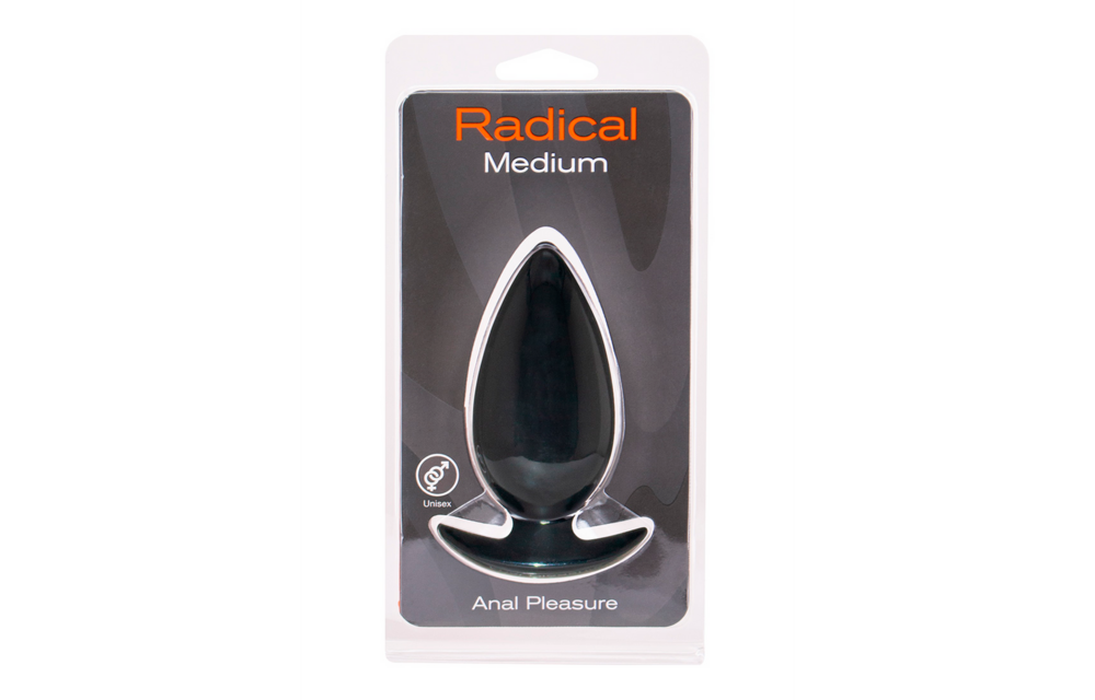 Radical Butt Plug 1 cm - Medium Silicone, Waterproof & Safe