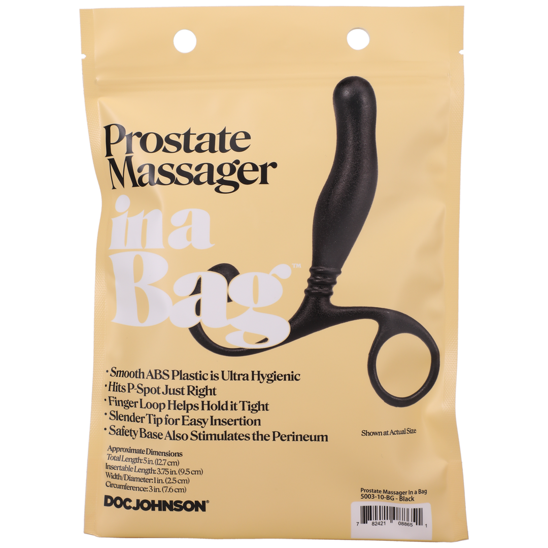 Prostate Massager Black - Compact & Precise P-spot Stimulator