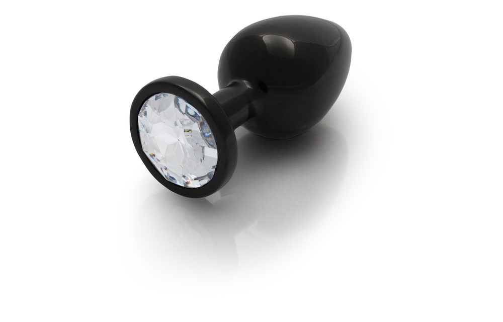 Ronde Edelsteen Butt Plug 9,3 cm - Stijlvol & Sensueel Gunmetal