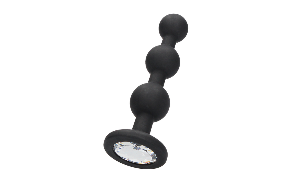 Silicone Beaded Diamond Butt Plug 11.4 cm - Ouch! by Shots