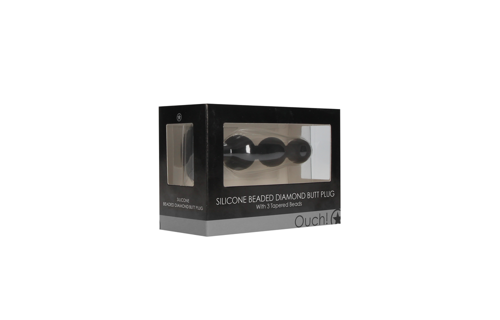 Siliconen Kralen Diamant Buttplug 11,4 cm - Ouch! by Shots