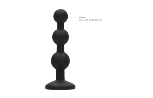 Silicone Beaded Diamond Butt Plug