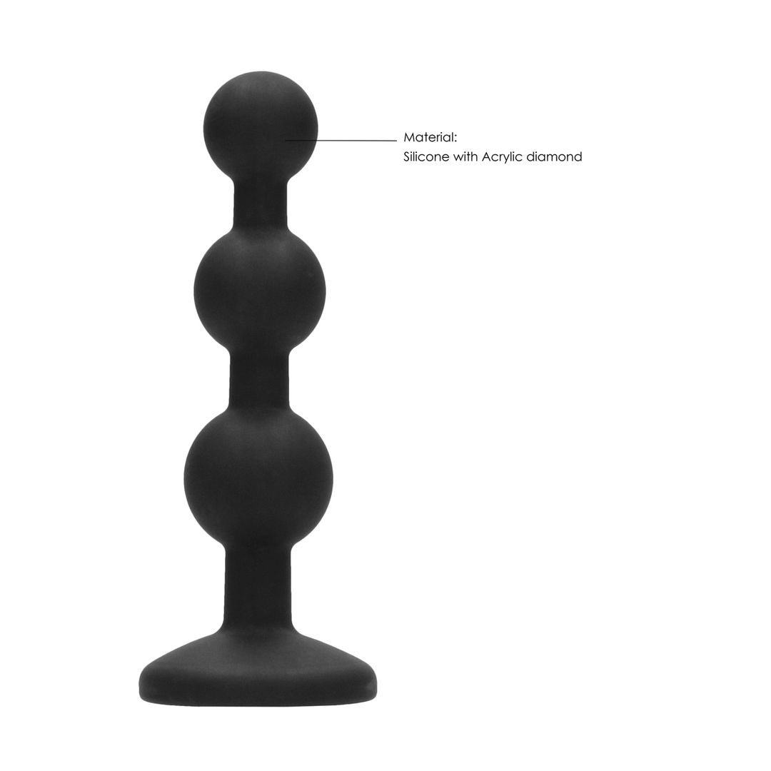 Silikon Perlen Diamant Buttplug 11,4 cm – Ouch! by Shots