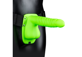 Glow in the Dark Strap-On Hohl 9,9 cm Grün – Ouch! von Shots