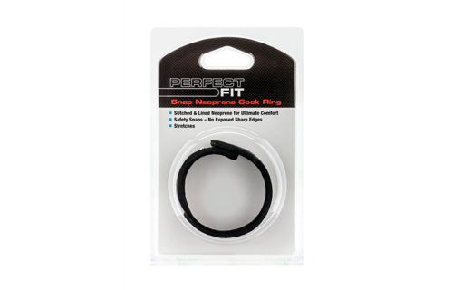 Neopren-Snap-Cockring-Set – Komfort & Kontrolle Schwarz