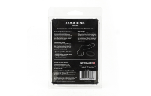 Silicone 50 mm Ring Black - Prowler RED Sex Enhancer