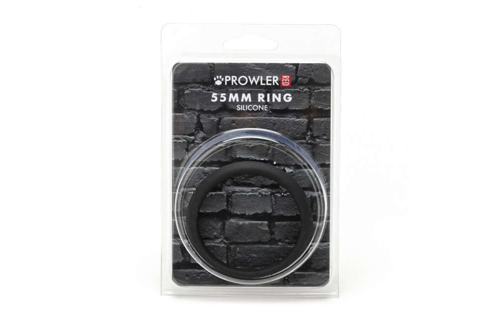 Silicone 55 mm Ring Zwart - Comfort & Ultiem Genot Prowler