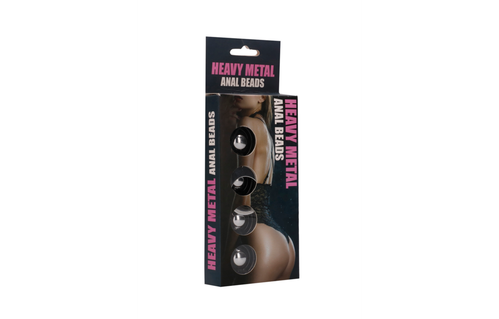 Heavy Metal Anal Beads 34.5 cm - Weighted & Handy