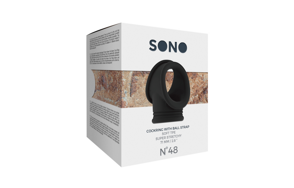 Nr.48 Cockring met Ball Strap - Ultiem Genot & Stevige Grip