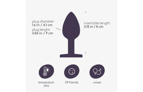 Bijou Anal Jewel Plug 8.5 cm - Luxurious, Transparent & Sensual