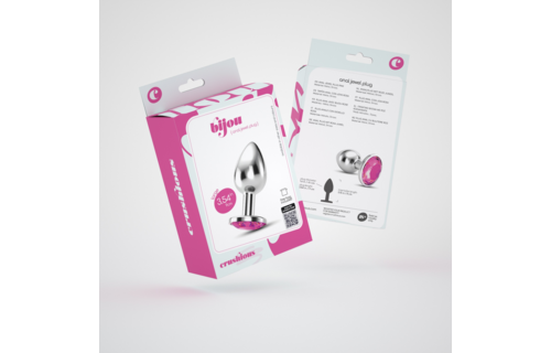 Bijou anale sieradenplug 8,5 cm groot roze – elegant & luxe