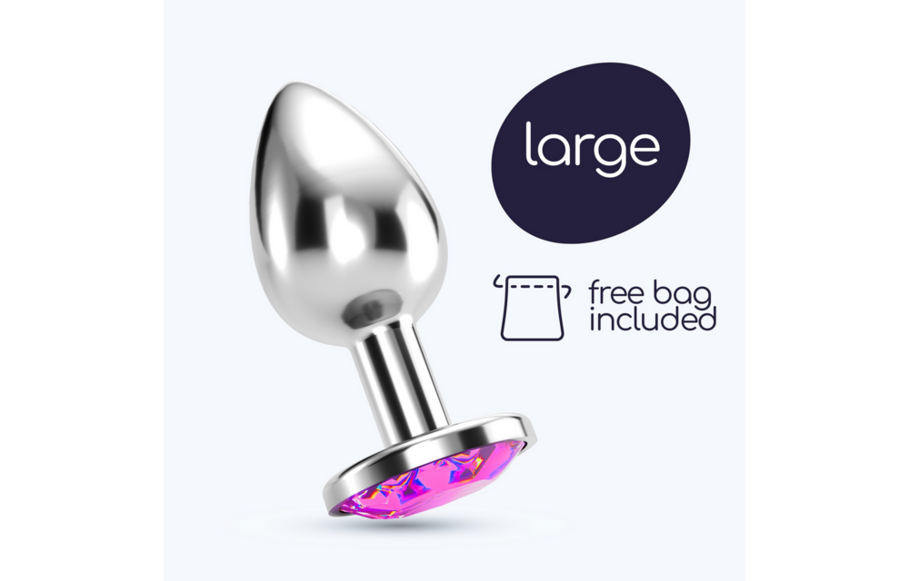 Bijou anale sieradenplug 8,5 cm groot roze – elegant & luxe