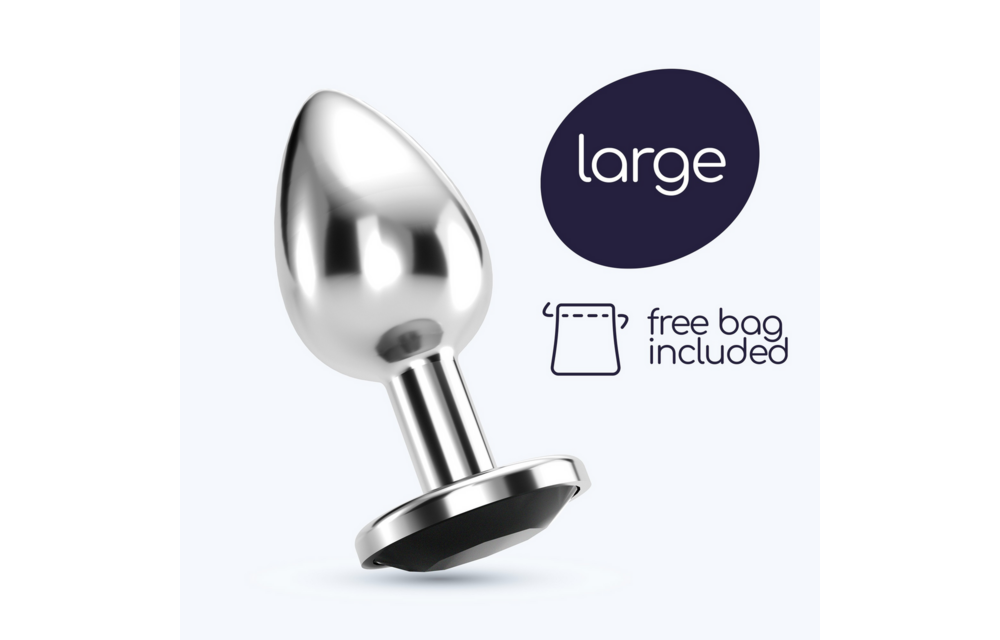 Bijou - Anale Sieraad Plug - Groot - Zwart