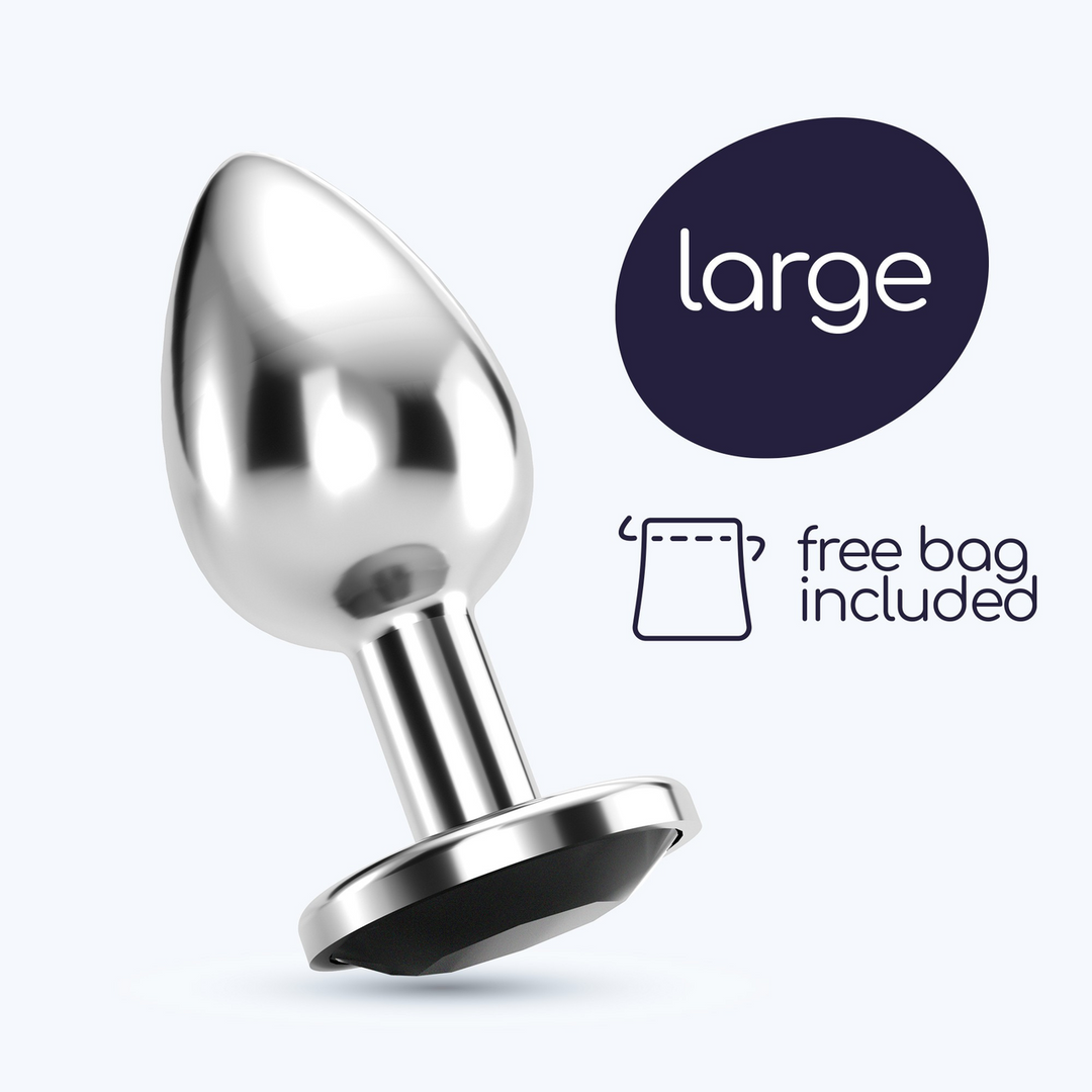 Bijou Anal-Schmuckplug 8,5 cm groß schwarz – Luxus & Stil