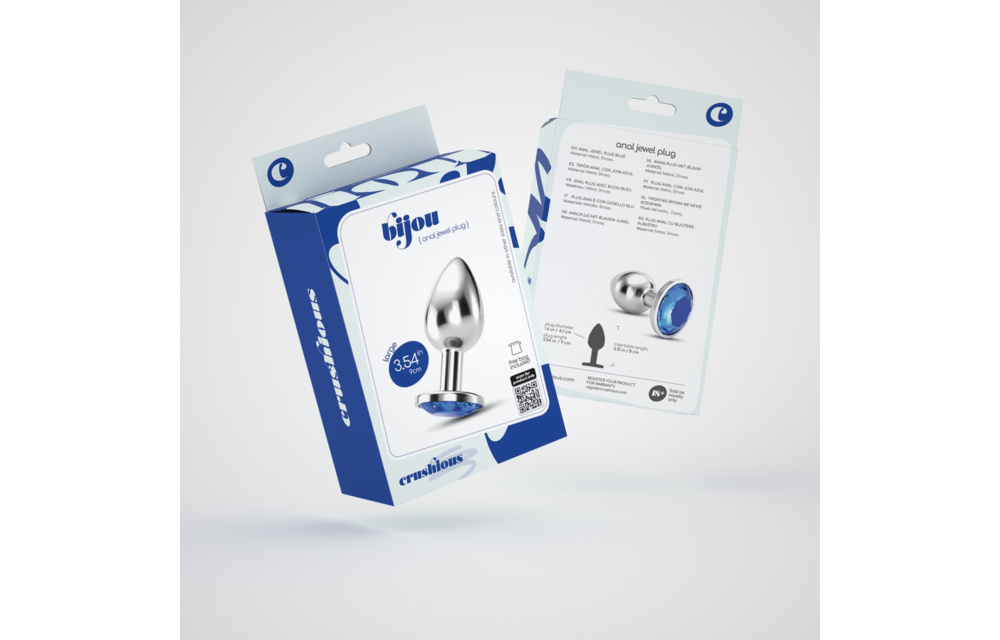 Bijou - Anale Sieraad Plug - Groot - Blauw