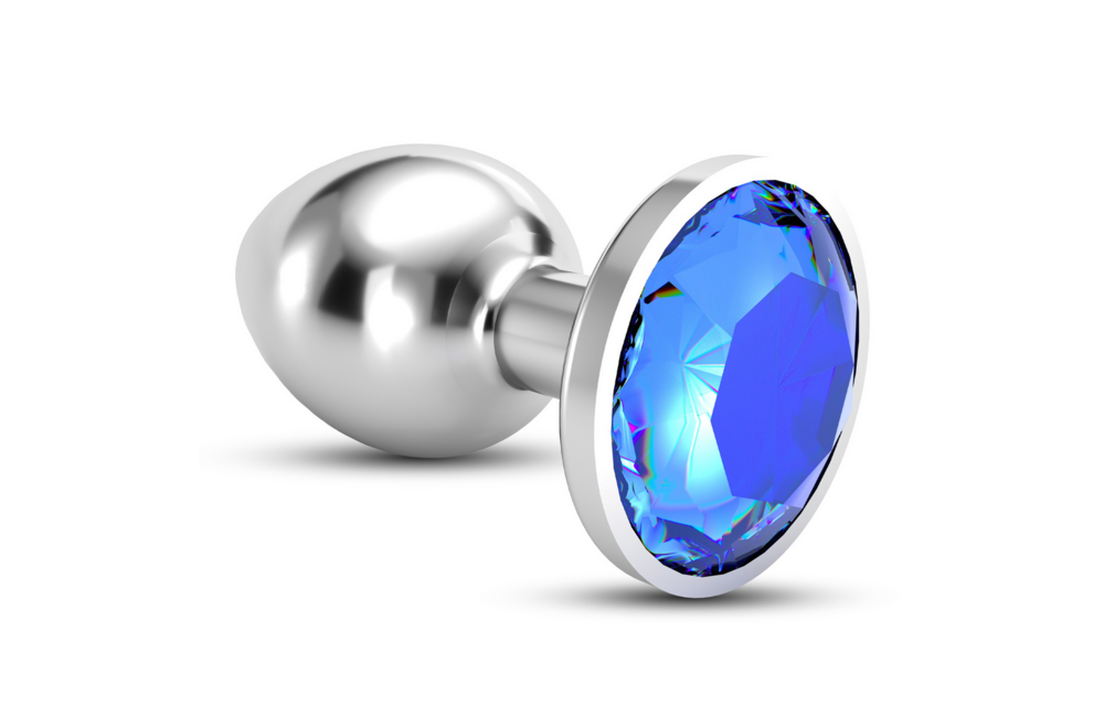 Bijou Analschmuckplug 8,5 cm blau – Luxus & Stimulation