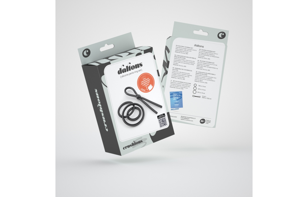 Daltons - Siliconen Cockring Set - Zwart