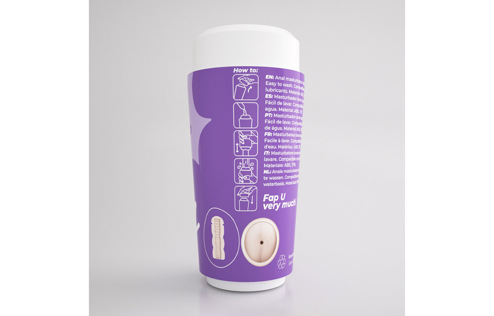 Fappucino Hot Buns Purple | Anal Masturbator Cup 16 cm
