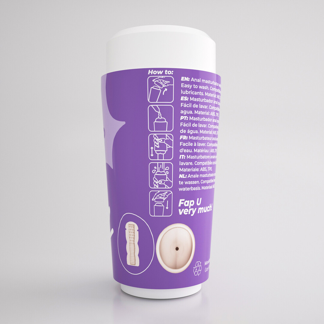 Fappucino Hot Buns Purple | Anal Masturbator Cup 16 cm