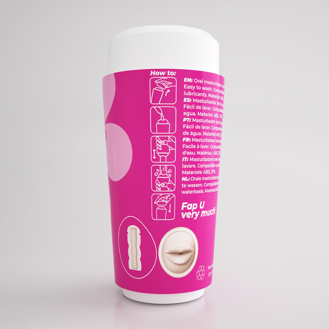 Fappucino Sweet Kiss Pink - Stylish Mouth Masturbator Head