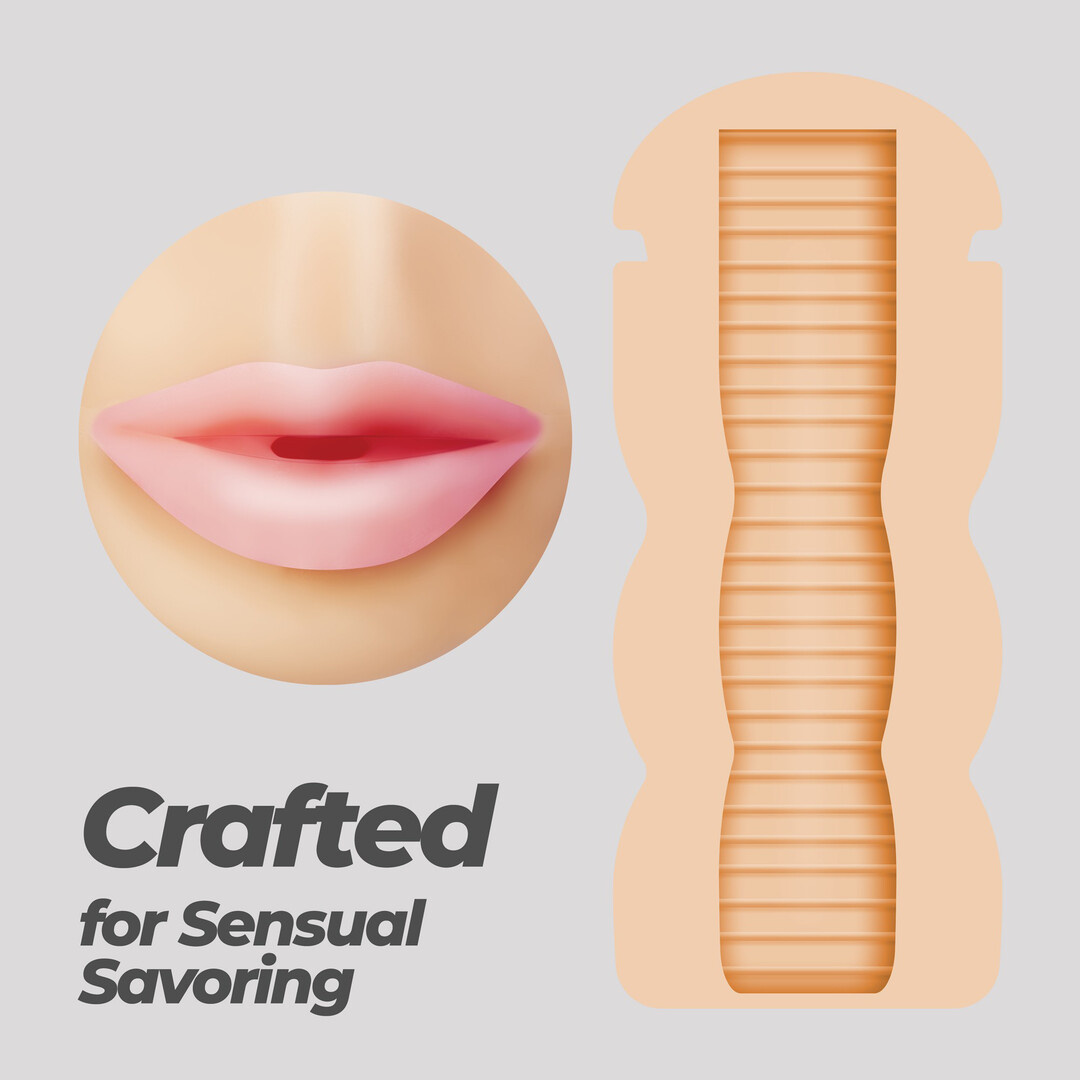 Fappucino Sweet Kiss Roze - Stijlvolle Mondmasturbeerkop