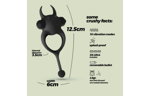 Daemon Vibrerende Cockring Zwart | 10 Vibratiestanden & Comfort