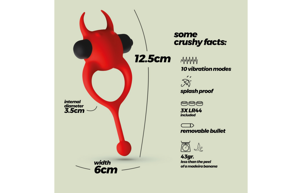 Daemon - Vibrating Cockring - Red