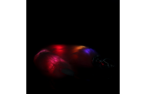 Luminous Fox Tail 8.2 cm with Metal Butt Plug Rosa