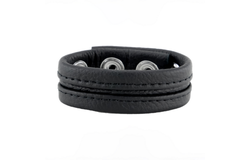 Verstelbare Zwarte Leren Cockring – Comfort & Stevigheid