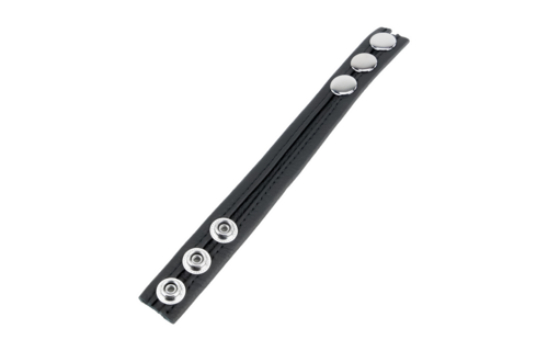 Adjustable Leather Cockring - Black