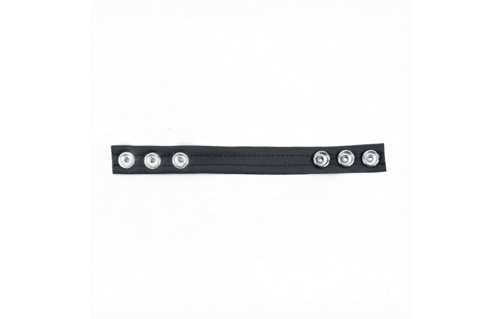 Adjustable Black Leather Cock Ring – Comfort & Firmness